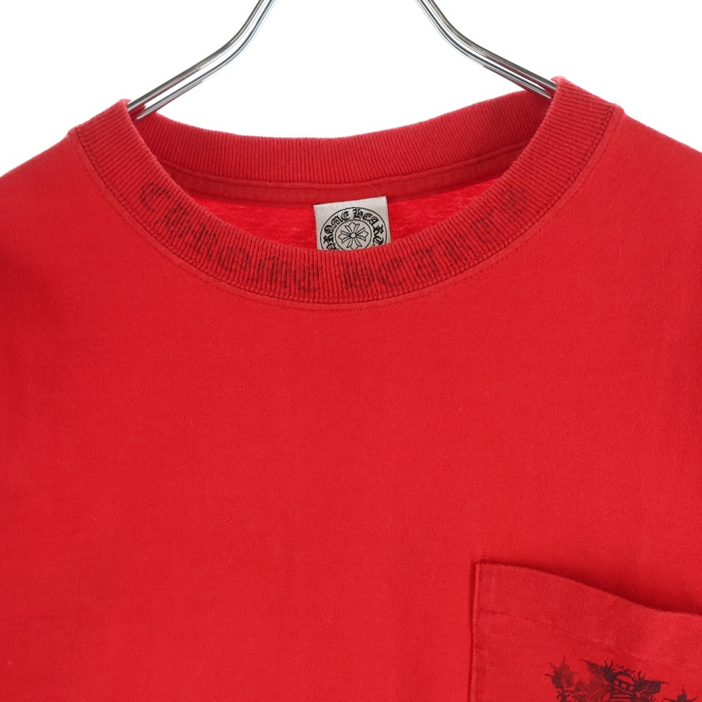 CHROME HEARTS(クロムハーツ) OLD オールド ネックロゴ バックスクロールラベルプリント半袖Tシャツカットソー