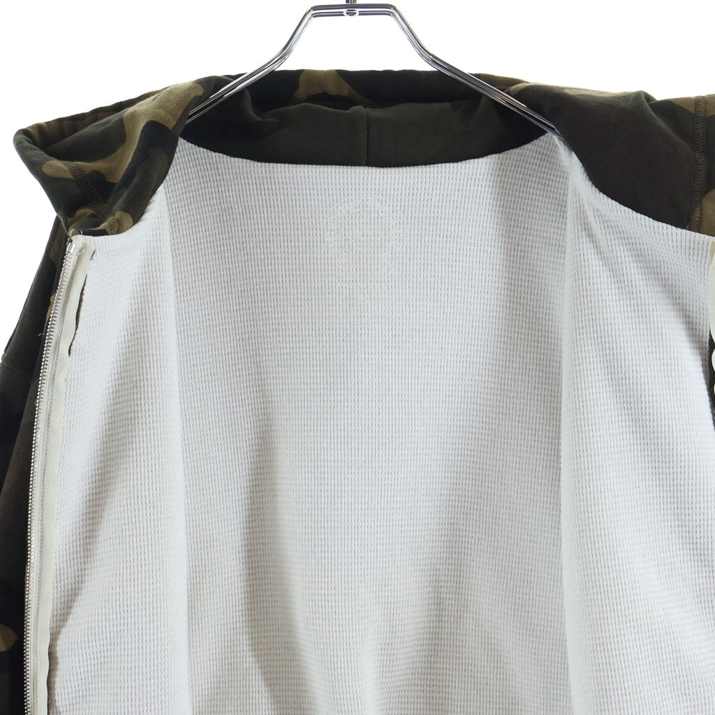 CHROME HEARTS(クロムハーツ) 袖フローラルバックホースシューレザーパッチパーカー