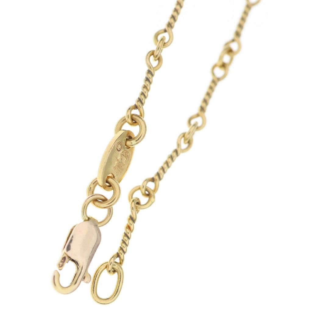 CHROME HEARTS(クロムハーツ) 22K NECKCHAIN T18 ツイストチェーンネックレス 18inch ゴールドBCA014