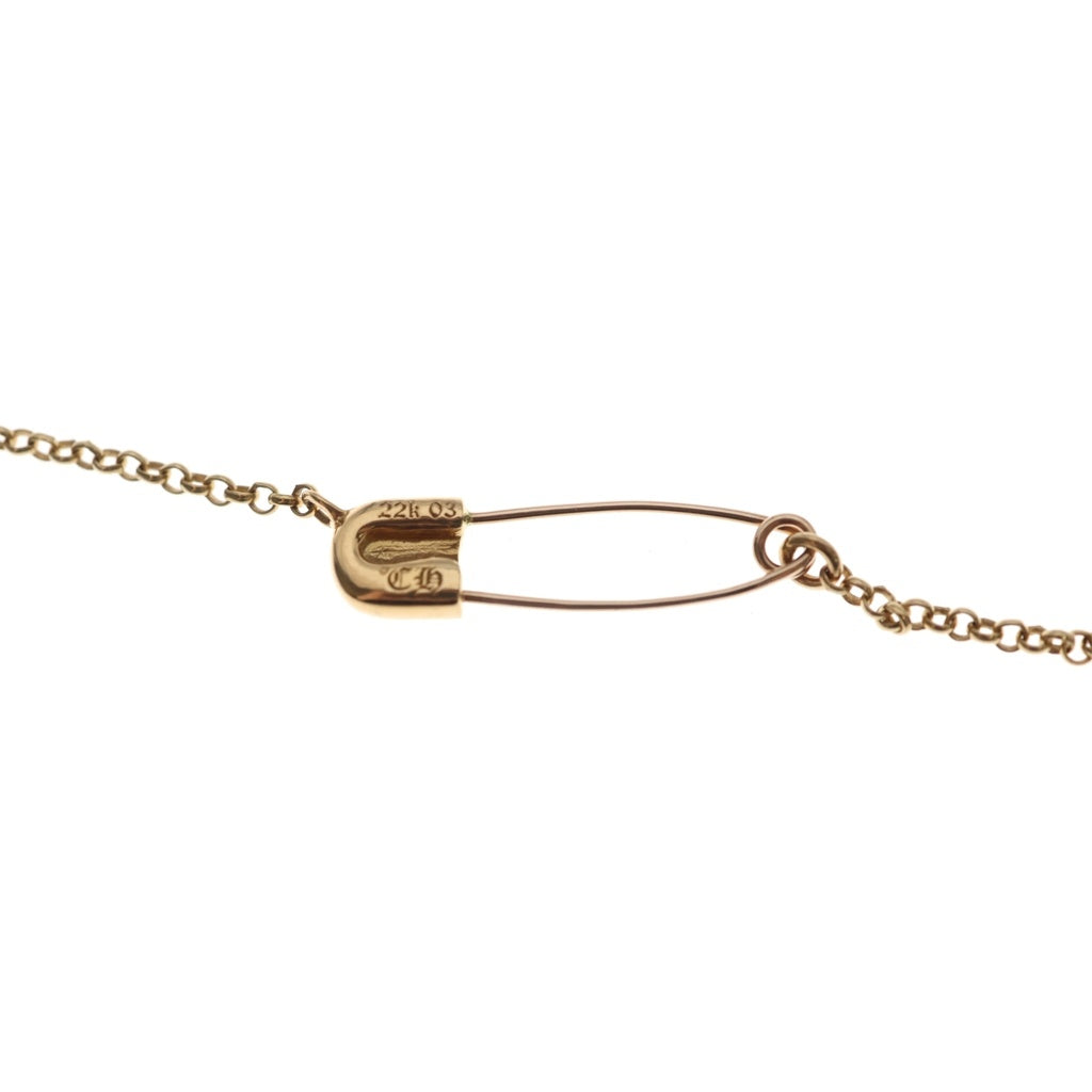 CHROME HEARTS(クロムハーツ) 22K SAFETY PIN NECKLACE R16 1EMRLD セーフティピンネックレス 1エメラルド