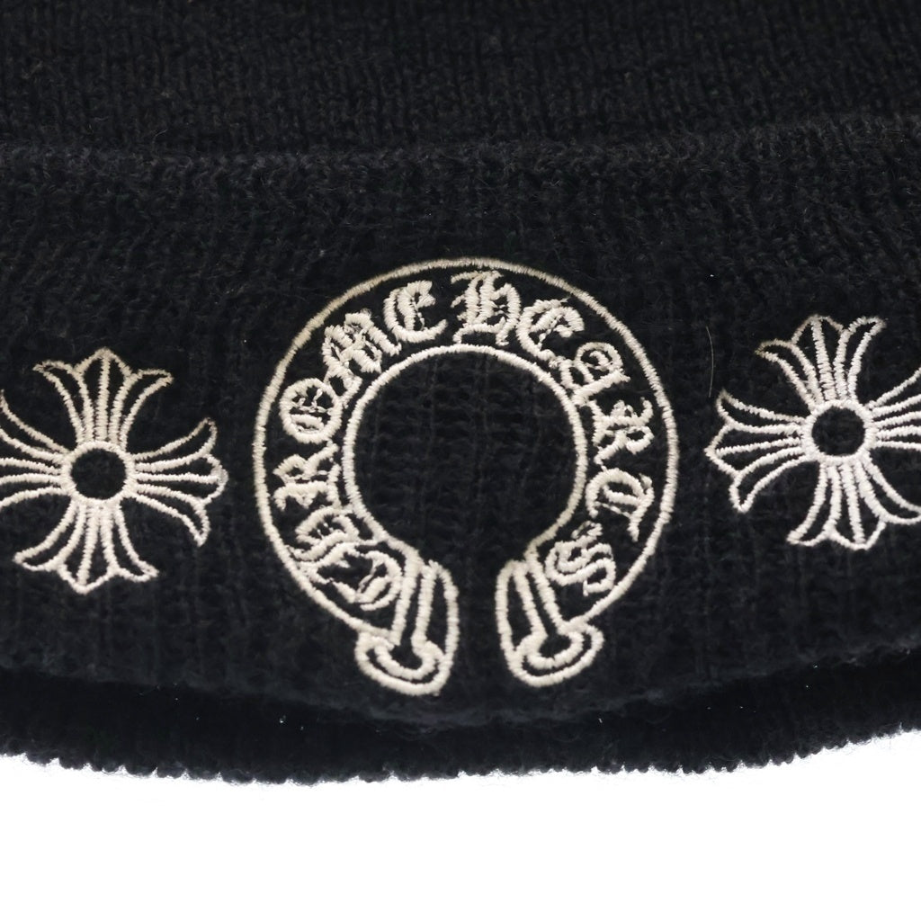 CHROME HEARTS(クロムハーツ) WOOL WATCH CAP CHプラス ホースシューニットキャップ ビーニー帽子 ブラック