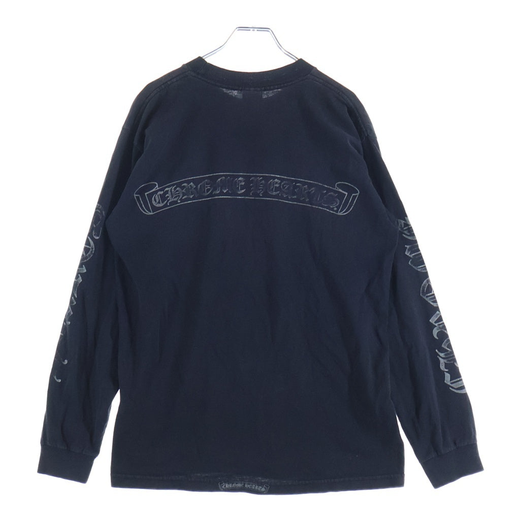 CHROME HEARTS(クロムハーツ) OLD オールド 袖英字ロゴ バックスクロールラベルプリント長袖Tシャツカットソー