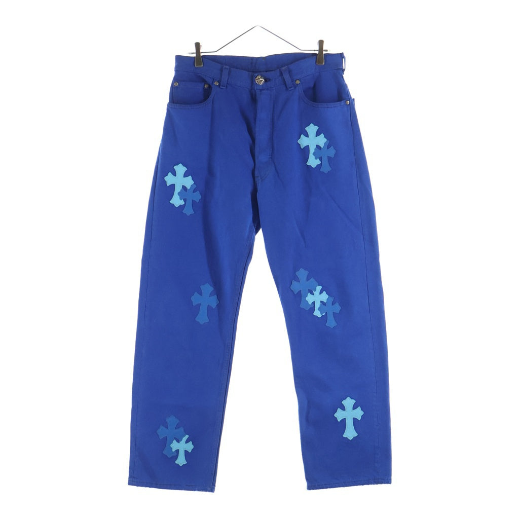 CHROME HEARTS(クロムハーツ) U VNTG JEAN BL RED TAB クロスパッチ付きウォッシュド501デニムパンツ