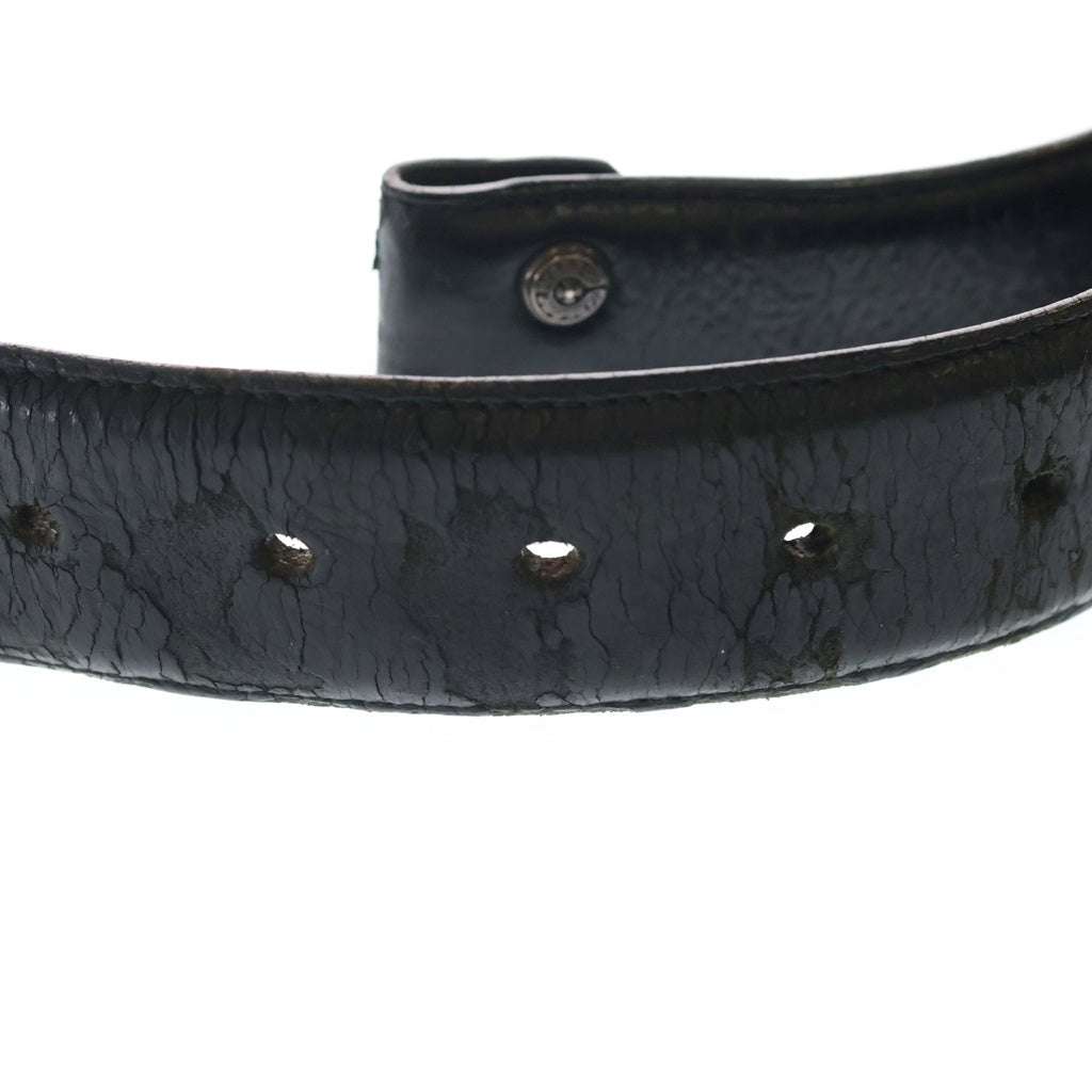 CHROME HEARTS(クロムハーツ) 1.5 STRAP 1.5inchスクロールレーベルリベッツ レザーベルト
