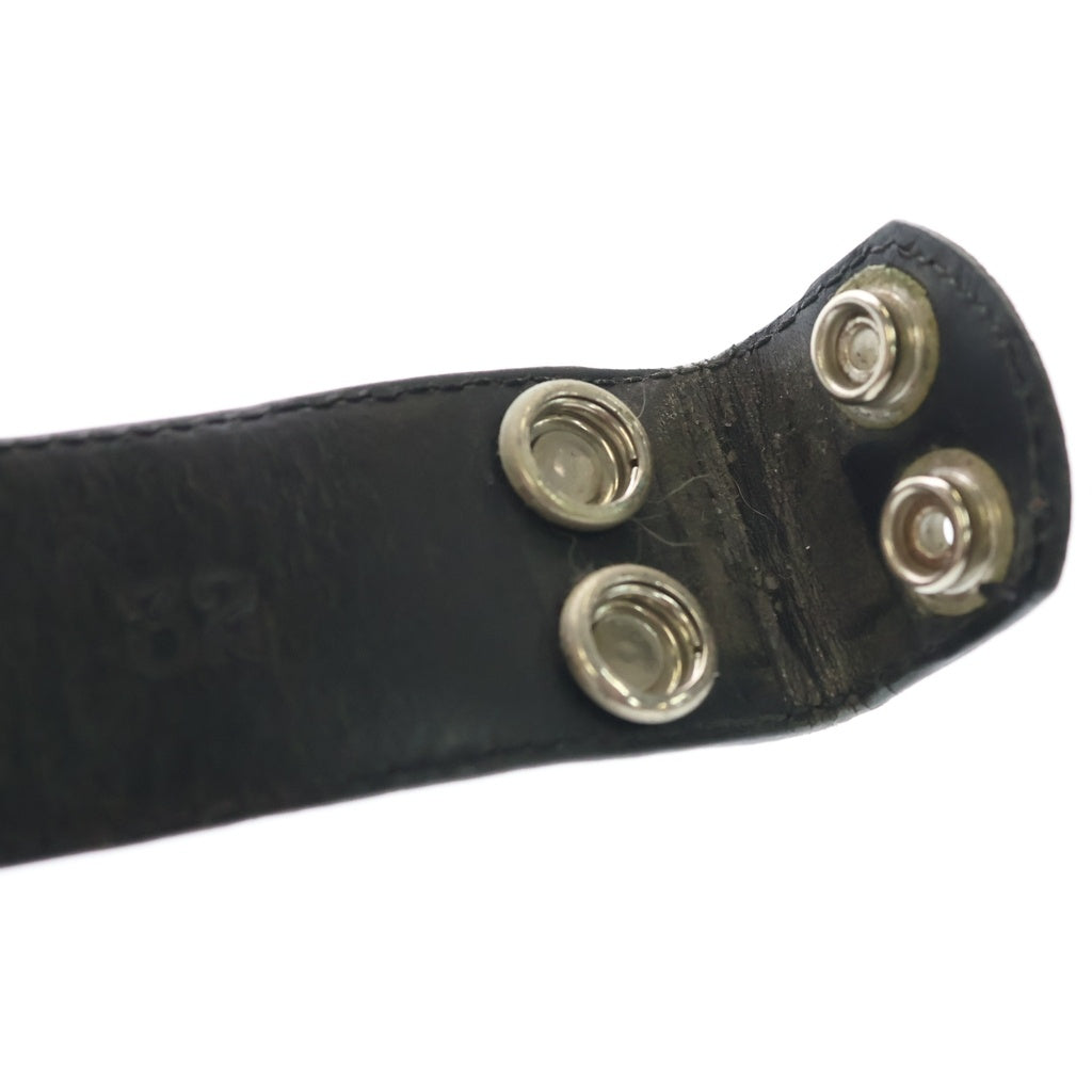 CHROME HEARTS(クロムハーツ) 1.5 STRAP 1.5inchスクロールレーベルリベッツ レザーベルト