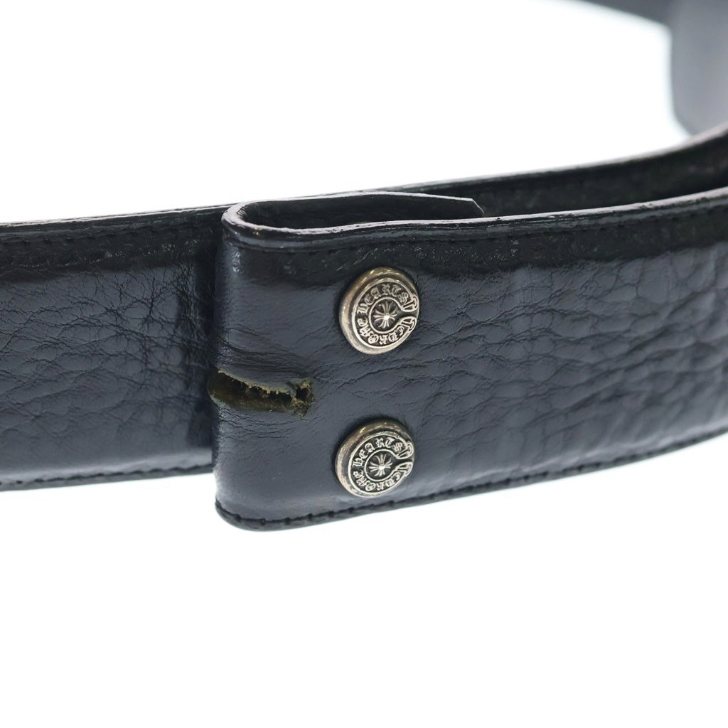 CHROME HEARTS(クロムハーツ) 1.5 STRAP 1.5inchスクロールレーベルリベッツ レザーベルト
