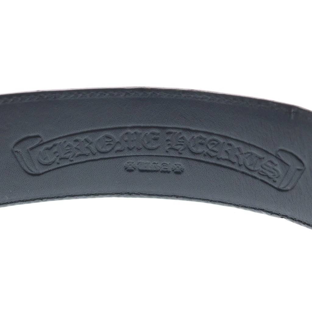 CHROME HEARTS(クロムハーツ) 1.5 STRAP 1.5inchスクロールレーベルリベッツ レザーベルト