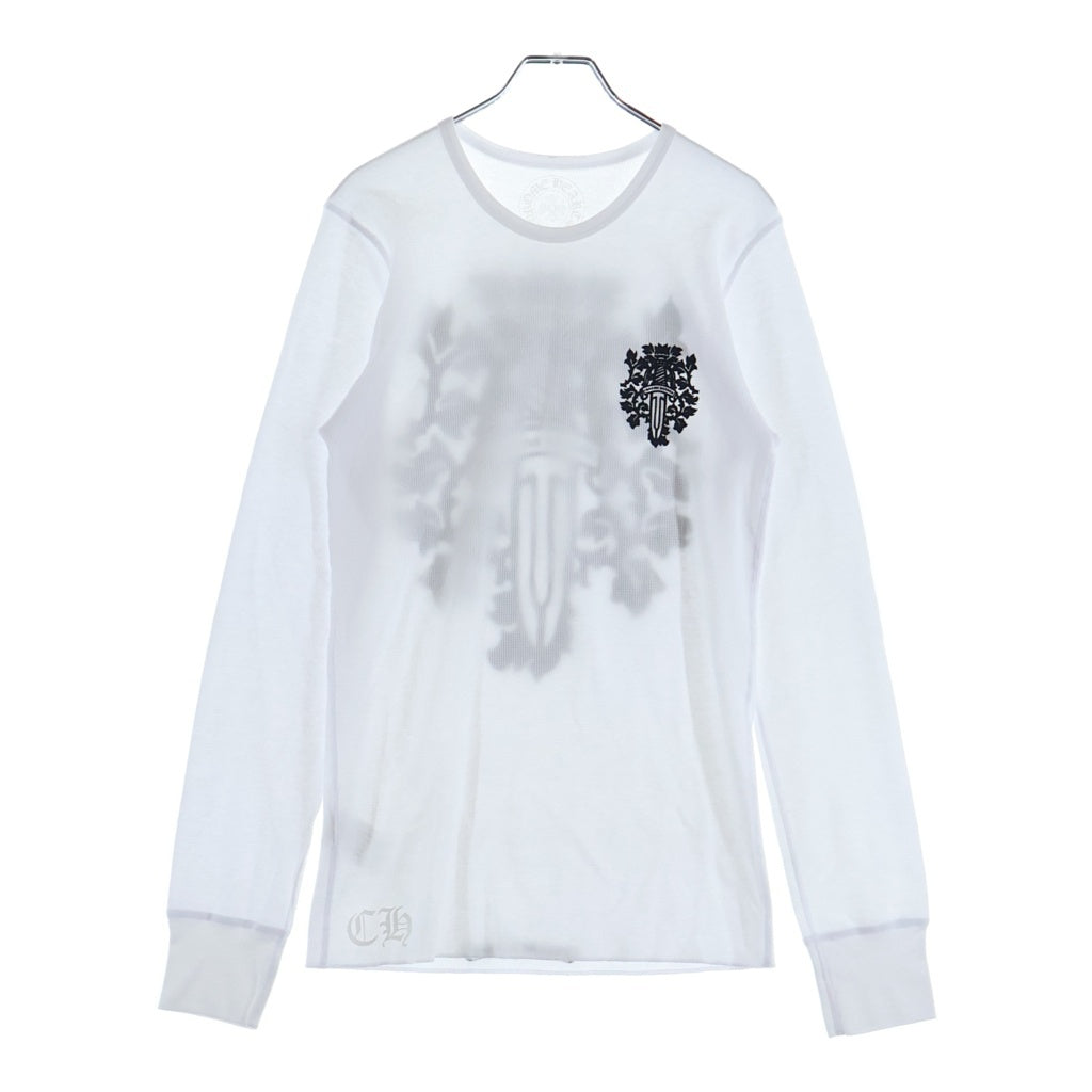 CHROME HEARTS(クロムハーツ) Thermal L S ヴァインダガープリントサーマル長袖Tシャツ カットソー ホワイト