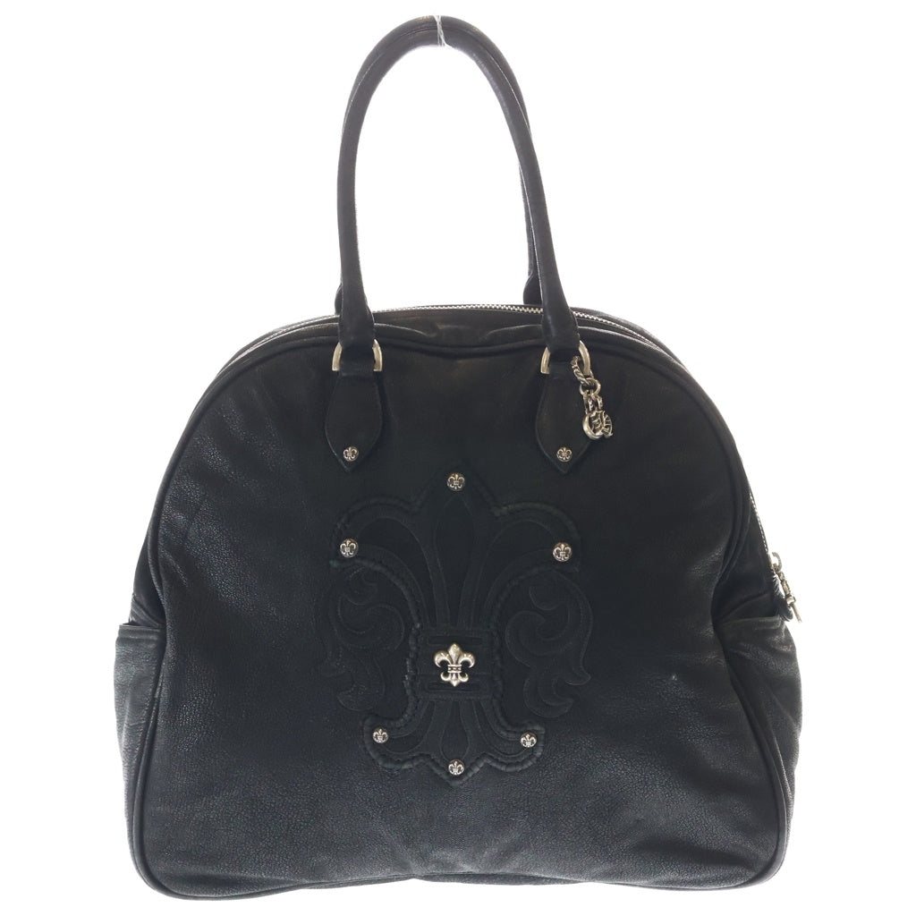 CHROME HEARTS(クロムハーツ) BS FLEUR BOWLING BAG BSフレアパッチデストロイレザー ボーリングバッグハンドバッグ