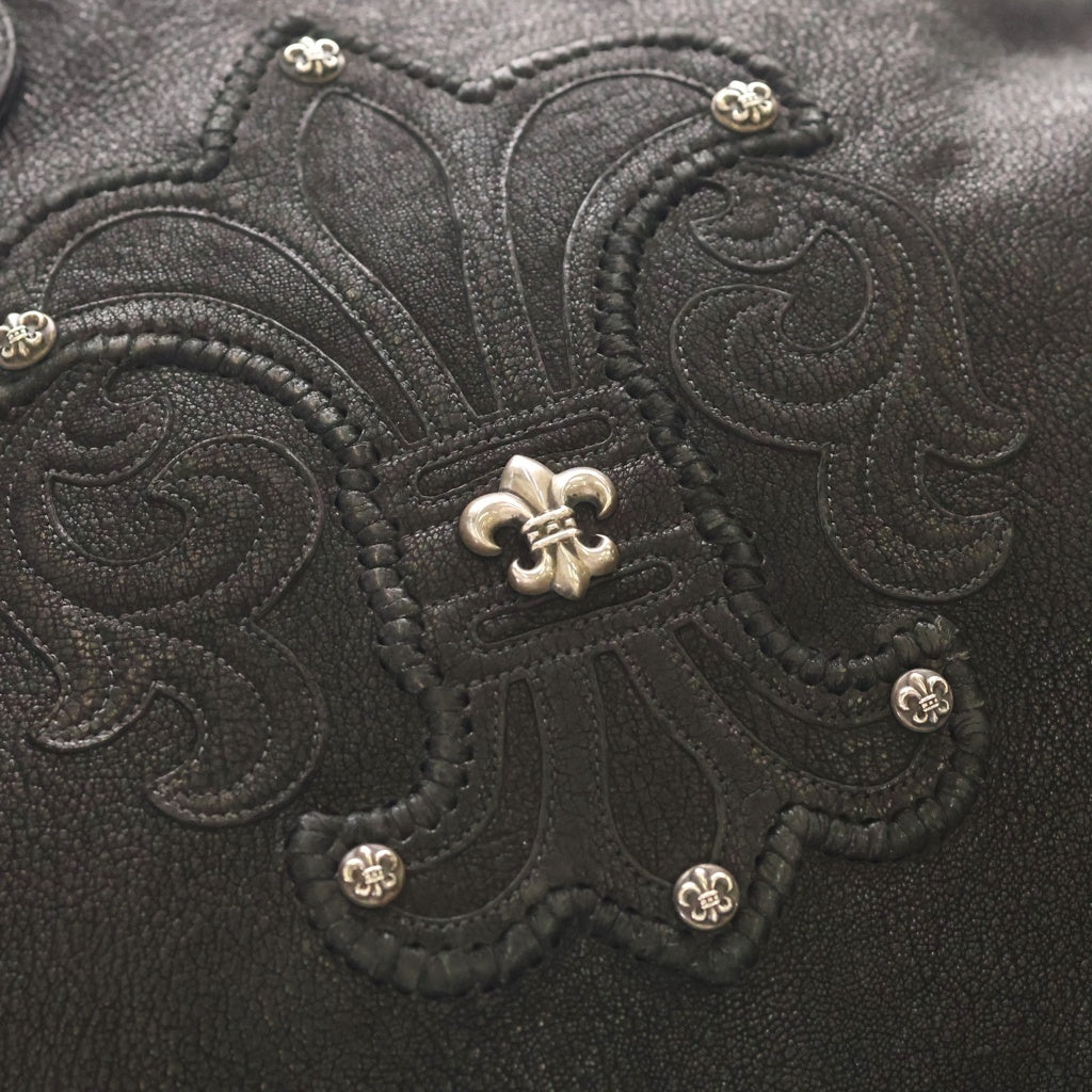 CHROME HEARTS(クロムハーツ) BS FLEUR BOWLING BAG BSフレアパッチデストロイレザー ボーリングバッグハンドバッグ