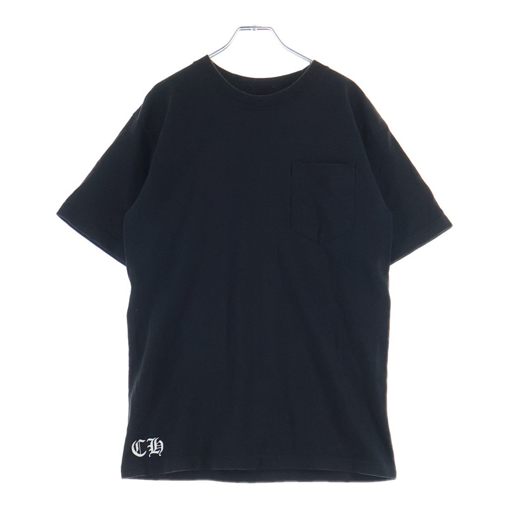 CHROME HEARTS(クロムハーツ) OLD FLRL CRS TEE オールド フローラルクロス スクロールラベルプリント クルーネック 半袖Tシャツ カットソー ブラック/レッド