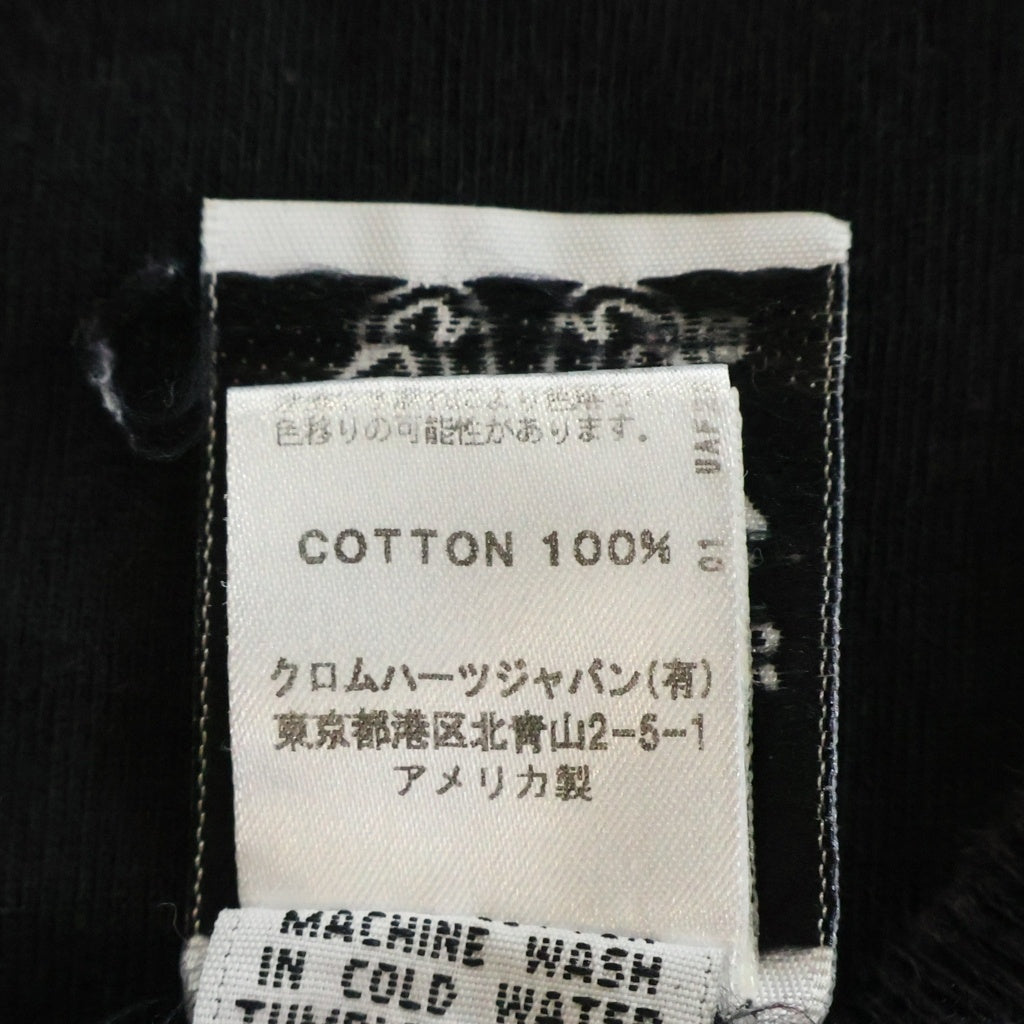 CHROME HEARTS(クロムハーツ) OLD FLRL CRS TEE オールド フローラルクロス スクロールラベルプリント クルーネック 半袖Tシャツ カットソー ブラック/レッド