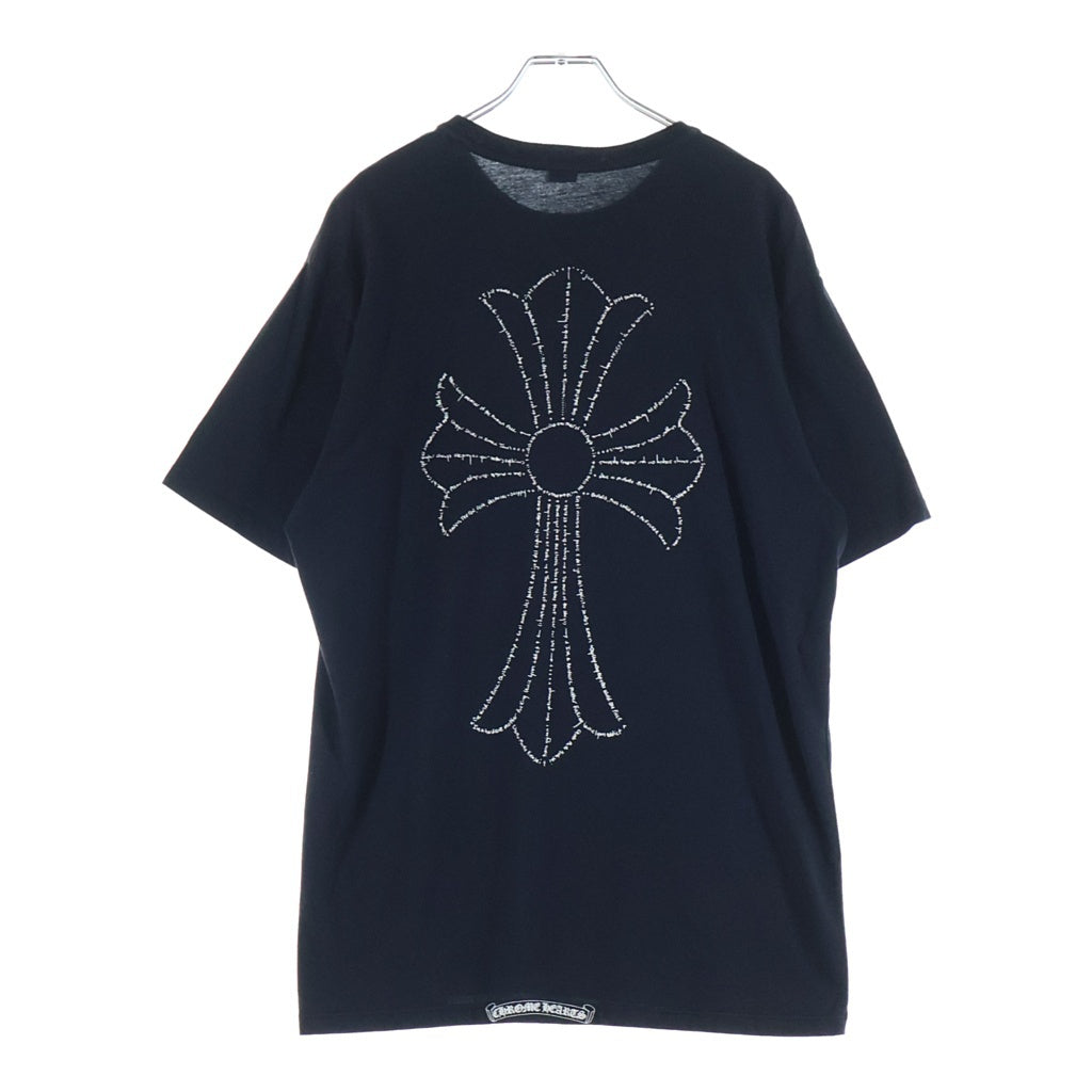 CHROME HEARTS(クロムハーツ) OLD CH CRS TEE オールド バックCHクロスプリント クルーネック 半袖Tシャツ カットソー ブラック