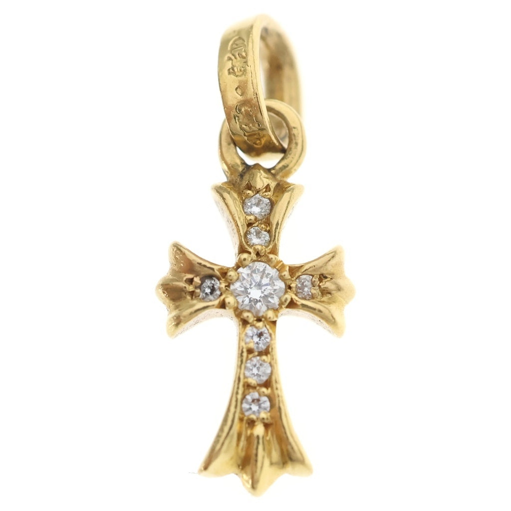 CHROME HEARTS(クロムハーツ) 22K CRS BBYFAT P/DIA ベイビーファットクロス PAVEダイヤ ペンダントトップ ゴールド BCA035