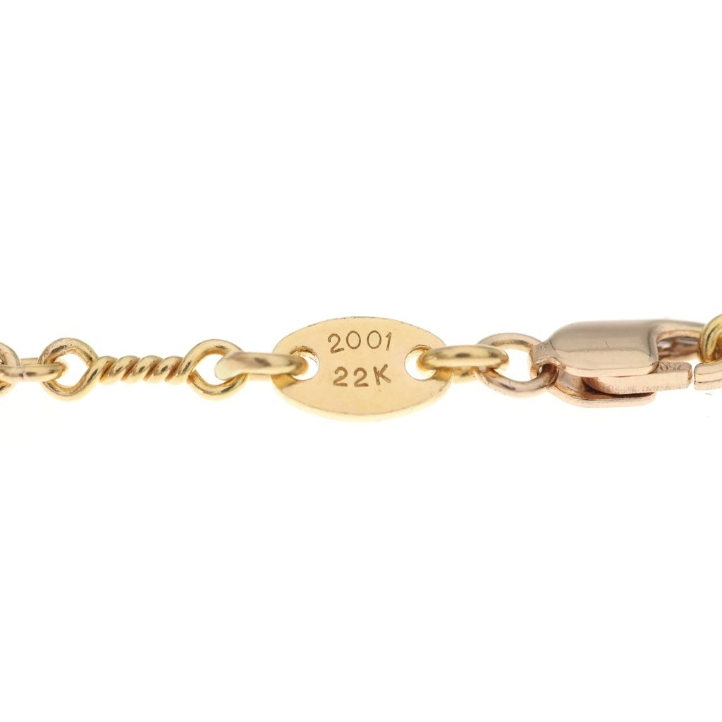 CHROME HEARTS(クロムハーツ) 22K NECKCHAIN T20 ツイストチェーンネックレス 20inch ゴールド BCA015