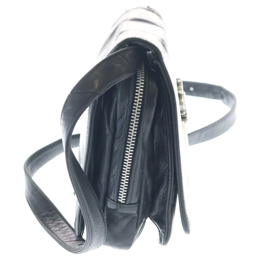 CHROME HEARTS(クロムハーツ) MILO ラージダガー メールショルダーバッグ レザーバッグ ブラック