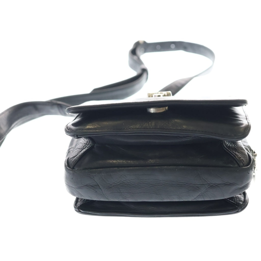 CHROME HEARTS(クロムハーツ) MILO ラージダガー メールショルダーバッグ レザーバッグ ブラック