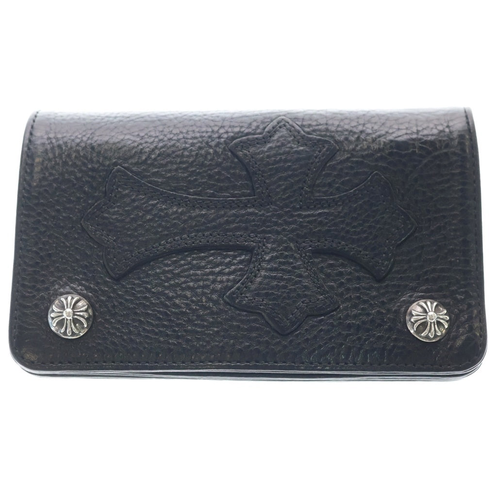 CHROME HEARTS(クロムハーツ) 1ZIP CROSS PATCH 1ジップ クロスパッチ付きクロスボタンレザーウォレット