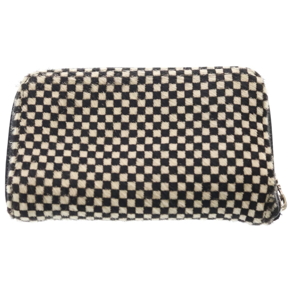 CHROME HEARTS(クロムハーツ) REC F ZIP MINI ミニラウンドジップハラコレザーウォレット 財布