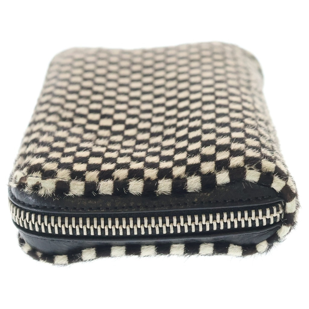 CHROME HEARTS(クロムハーツ) REC F ZIP MINI ミニラウンドジップハラコレザーウォレット 財布