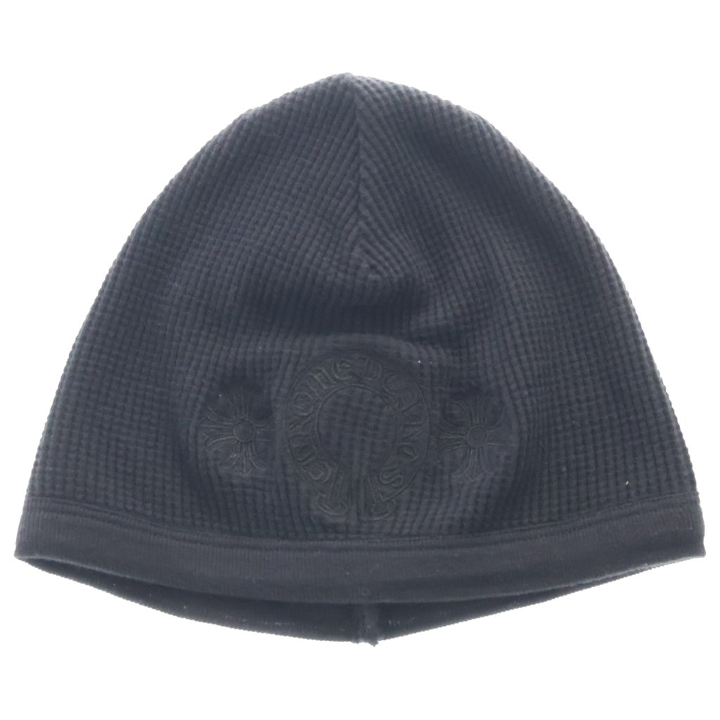 CHROME HEARTS(クロムハーツ) HORSESHOE THERMAL BEANIE ホースシュー CHプラス 刺繍 サーマルニットビーニー 帽子 ブラック