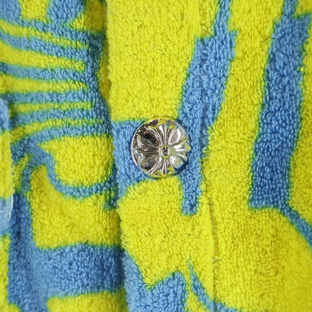 CHROME HEARTS(クロムハーツ) CRS BUTTON PILE SS SHIRT マイアミ限定 パイル生地 クロスボールボタン半袖シャツ