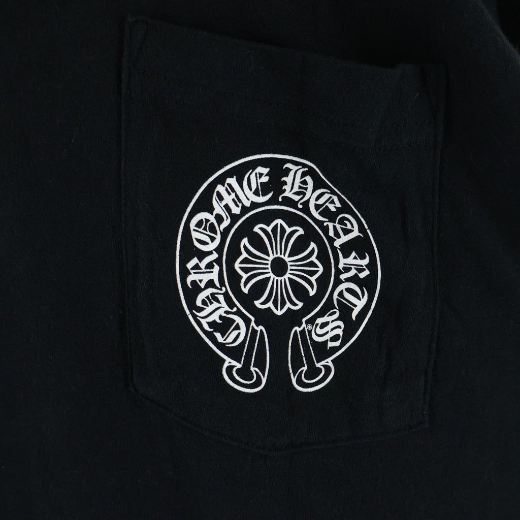 CHROME HEARTS(クロムハーツ) Multi Color Horseshoe L/S T-shirt マルチカラー ホースシュー クルーネック長袖Tシャツカットソー ブラック