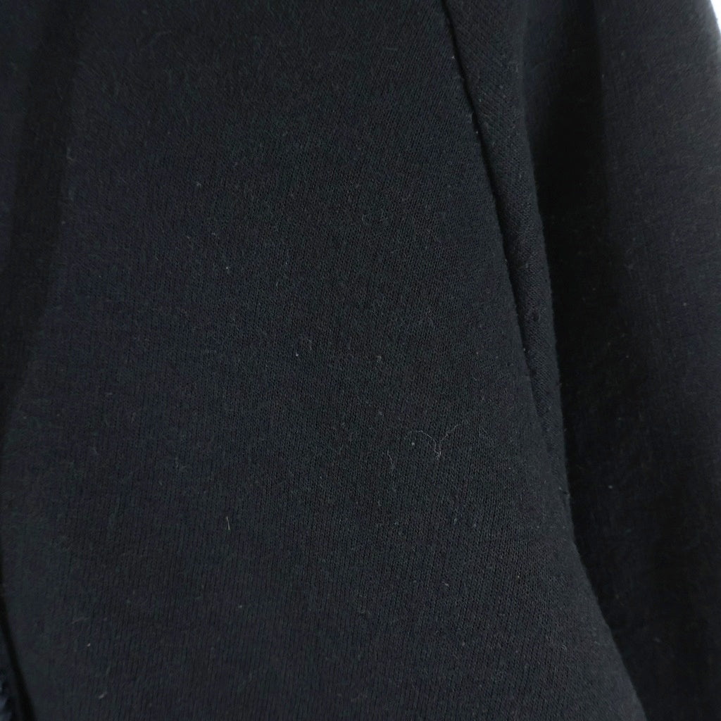 CHROME HEARTS(クロムハーツ) OLD SWTSHRT HD ZIP 袖フローラル バックホースシュープリント 裏地サーマル ジップアップパーカー ブラック