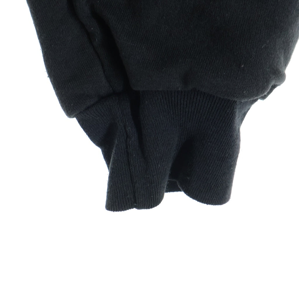 CHROME HEARTS(クロムハーツ) OLD SWTSHRT HD ZIP 袖フローラル バックホースシュープリント 裏地サーマル ジップアップパーカー ブラック