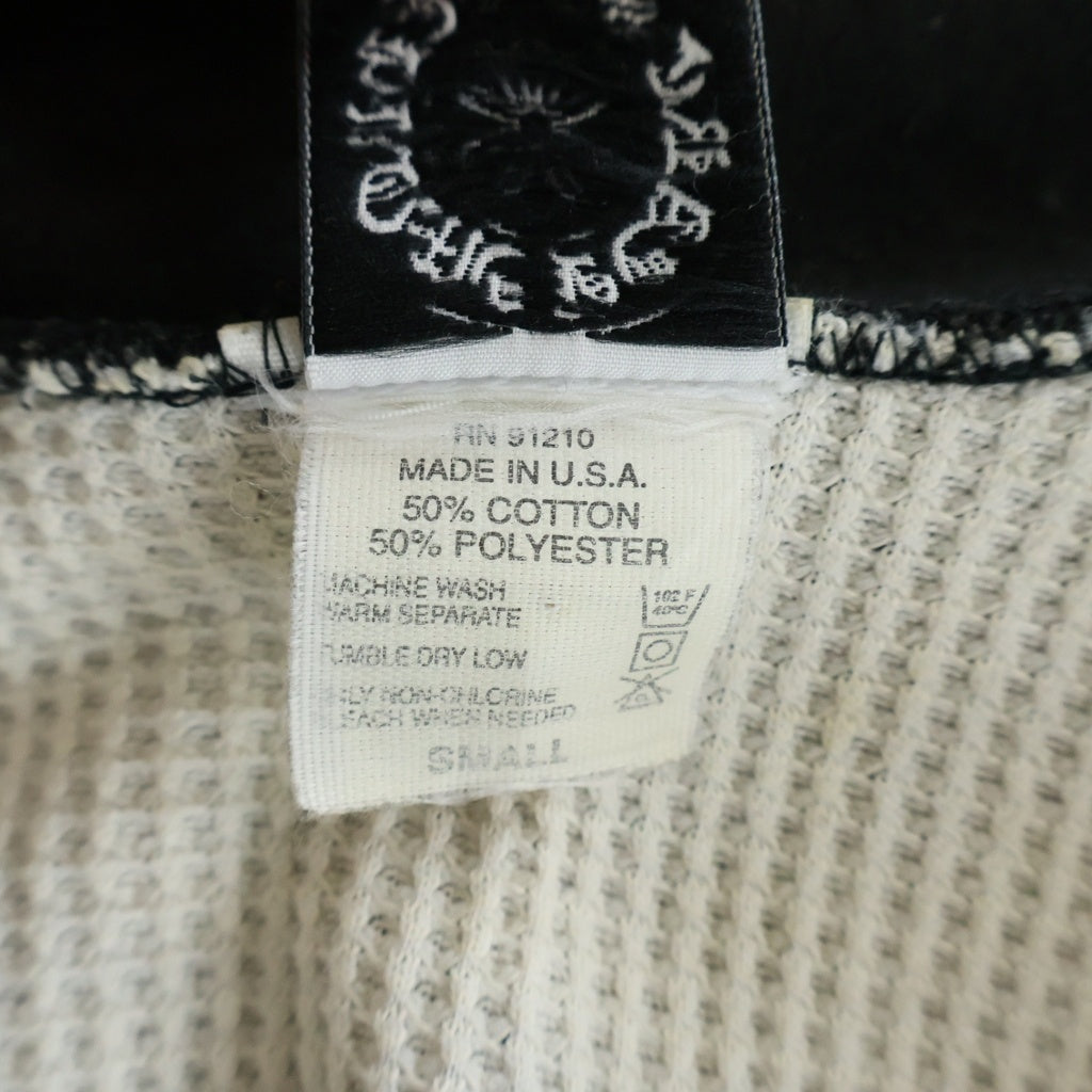 CHROME HEARTS(クロムハーツ) OLD SWTSHRT HD ZIP 袖フローラル バックホースシュープリント 裏地サーマル ジップアップパーカー ブラック