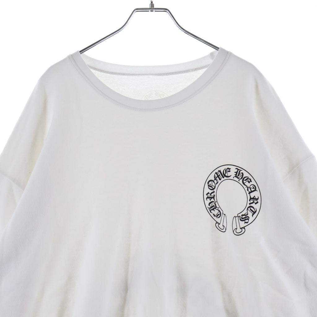 CHROME HEARTS(クロムハーツ) SWTSHRT PLVR バックホースシュー袖フローラルプリントスウェット