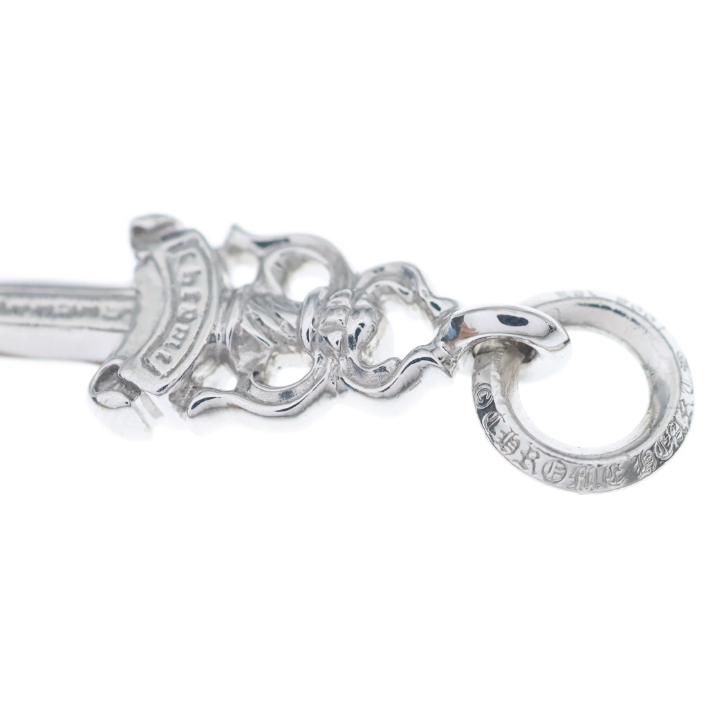 CHROME HEARTS(クロムハーツ) 18K #5DAGGER P SAP#5ダガーチャーム PAVEピンクサファイア ホワイトゴールドネックレストップ