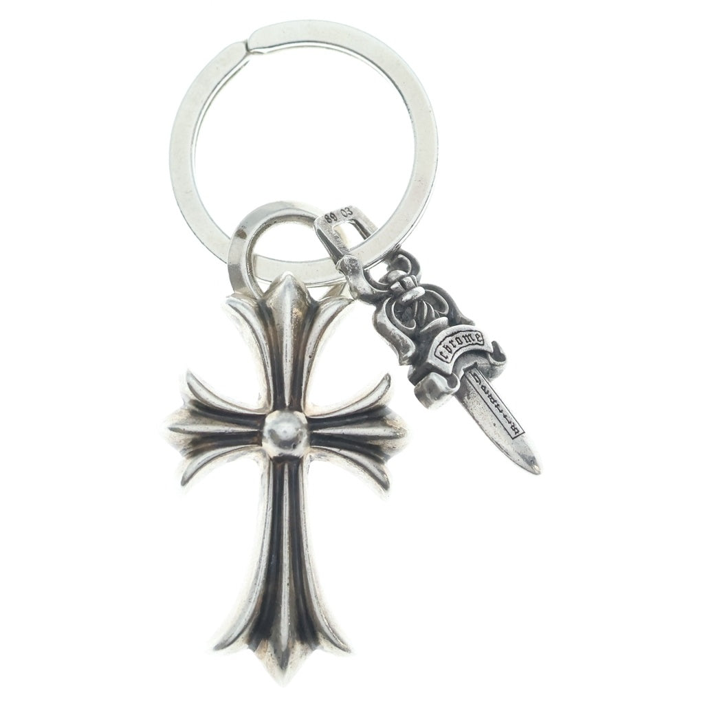 CHROME HEARTS(クロムハーツ) CH CRS SML&No5 DGGR スモールCHクロス#5ダガーキーリング シルバーキーリング