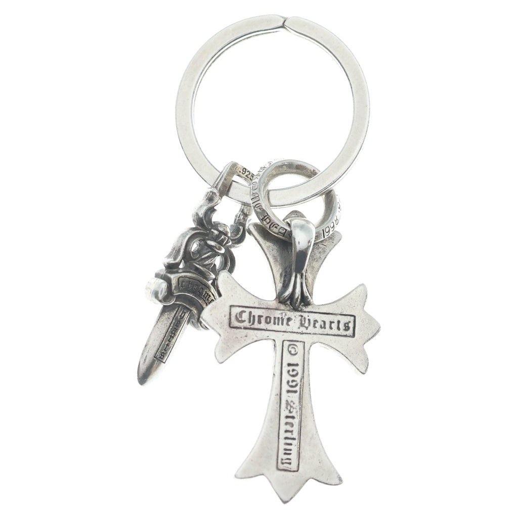 CHROME HEARTS(クロムハーツ) CH CRS SML&No5 DGGR スモールCHクロス#5ダガーキーリング シルバーキーリング