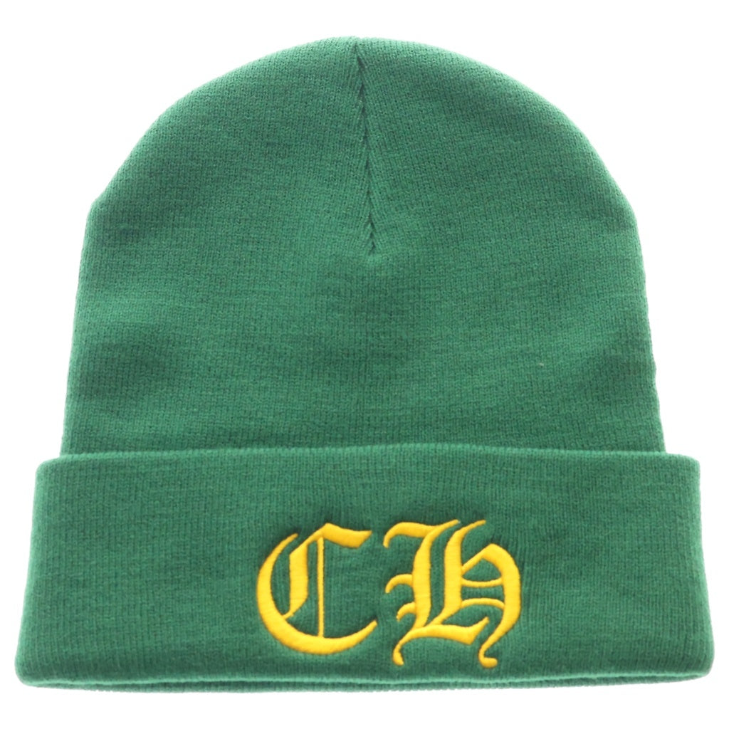 CHROME HEARTS(クロムハーツ) CH Logo Embroidery Acrylic Beanie CHロゴ刺繍ビーニー ニット帽 グリーン