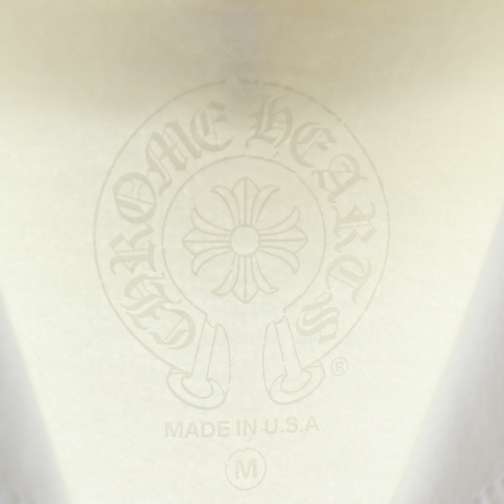 CHROME HEARTS(クロムハーツ) WHITE FOIL HOODIE アームロゴプリントプルオーバーフーディ パーカー ホワイト/シルバー
