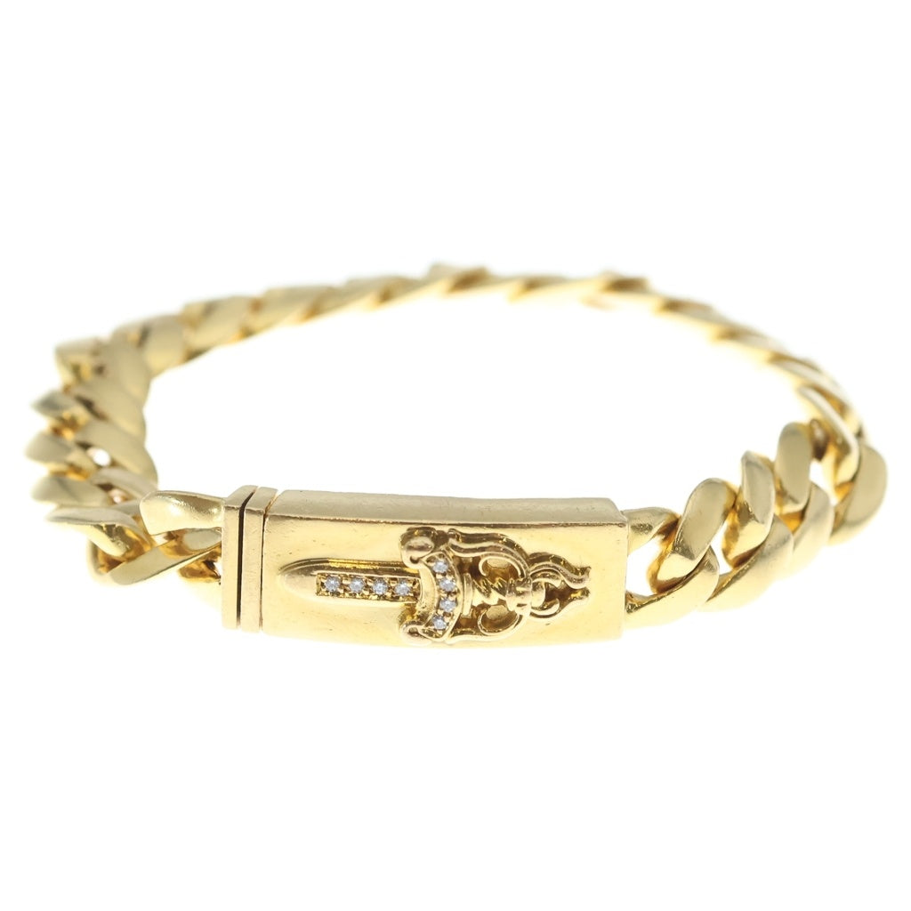 CHROME HEARTS(クロムハーツ) 22K ID MINI DAGGER P D ダガーミニIDブレスレット PAVEダイヤ ゴールドブレスレット