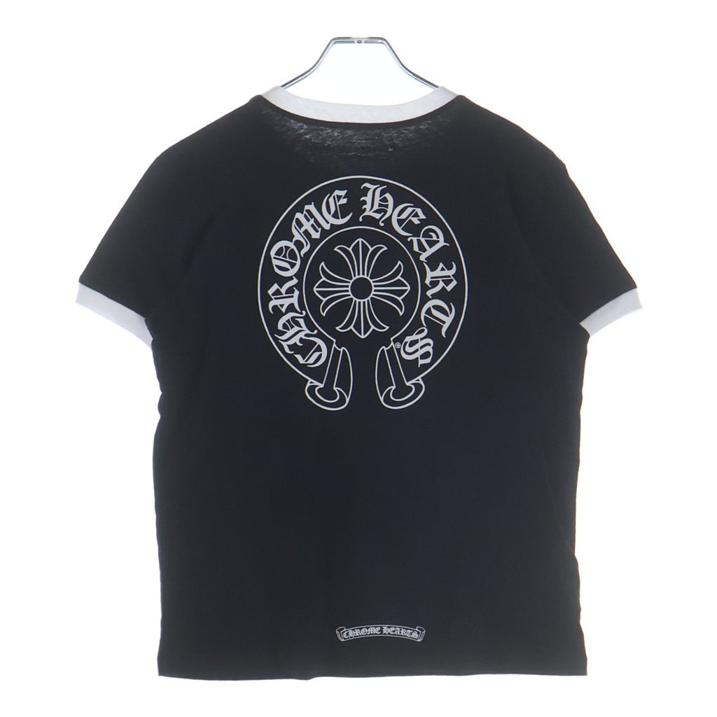CHROME HEARTS(クロムハーツ) Back Horseshoe Print Ringer Tee バックホースシュープリント リンガーTシャツ 半袖カットソー レディース