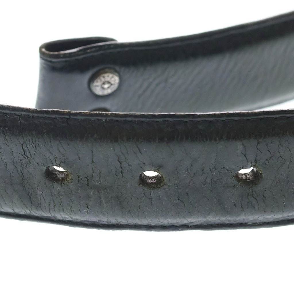 CHROME HEARTS(クロムハーツ) 1.5 STRAP 1.5インチ ホースシューリベッツ レザーベルトストラップ ブラック