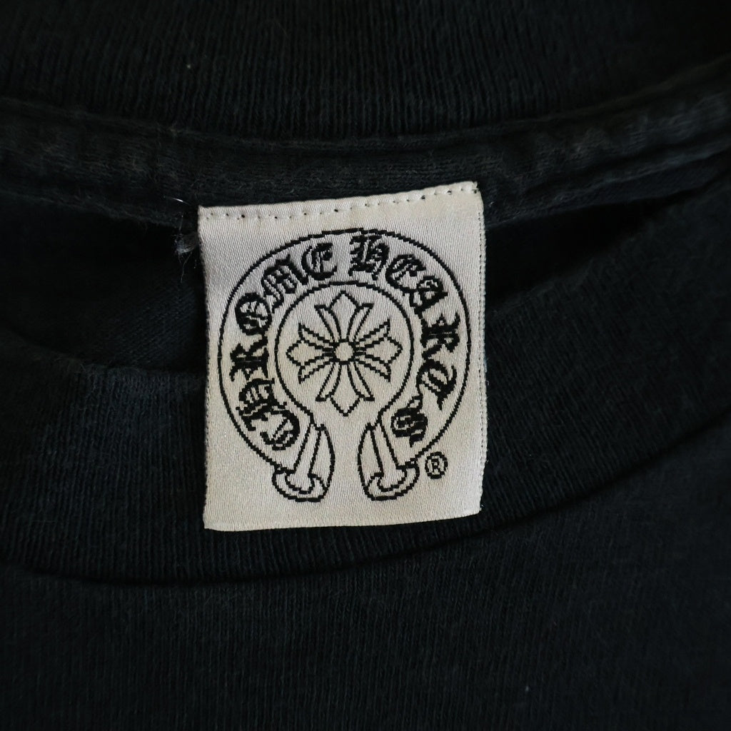 CHROME HEARTS(クロムハーツ) OLD VINE DGGR FLRL オールド ヴァインダガー 袖フローラルクロス プリント 長袖Tシャツ カットソー ブラック