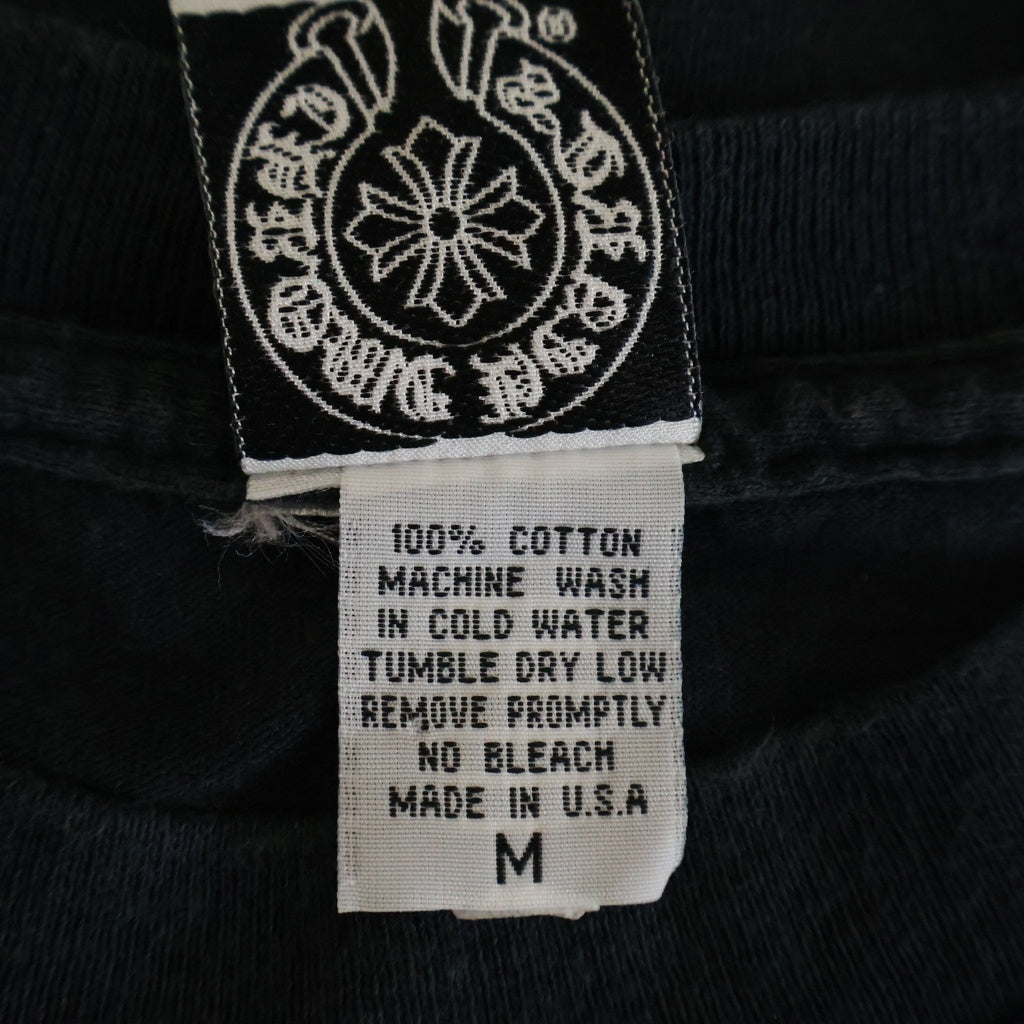 CHROME HEARTS(クロムハーツ) OLD VINE DGGR FLRL オールド ヴァインダガー 袖フローラルクロス プリント 長袖Tシャツ カットソー ブラック