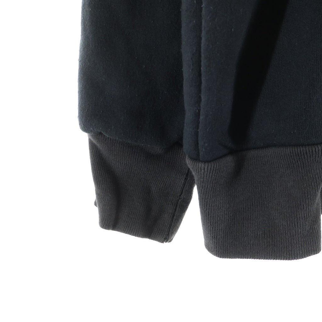 CHROME HEARTS(クロムハーツ) OLD SWTSHRT HD ZIP オールド 裏地サーマル 袖ロゴ ホースシュープリント ダガージップフーディ パーカー ブラック