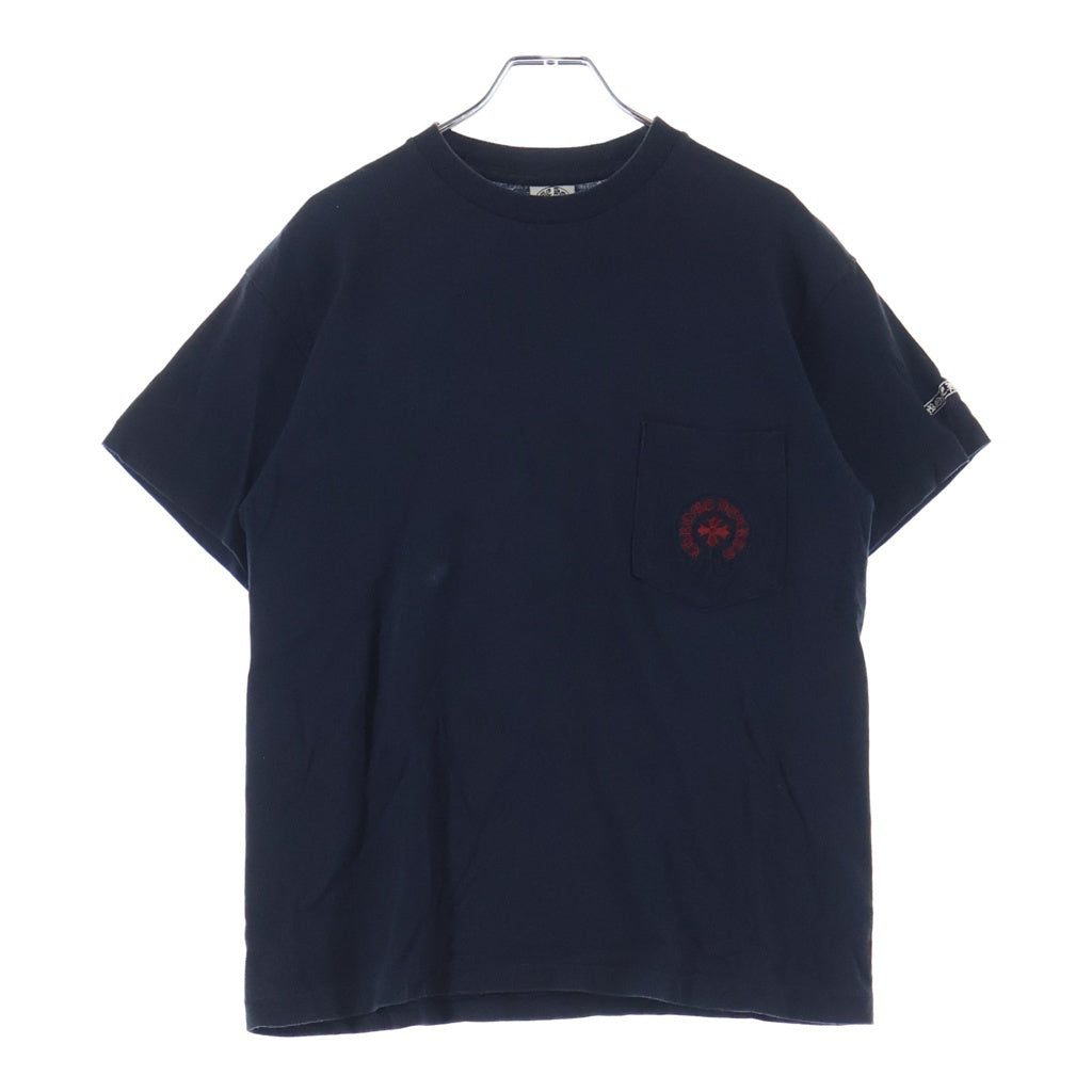 CHROME HEARTS(クロムハーツ) OLD HORSESHOE オールド ホースシュー刺繍 半袖Tシャツ カットソー ブラック/レッド