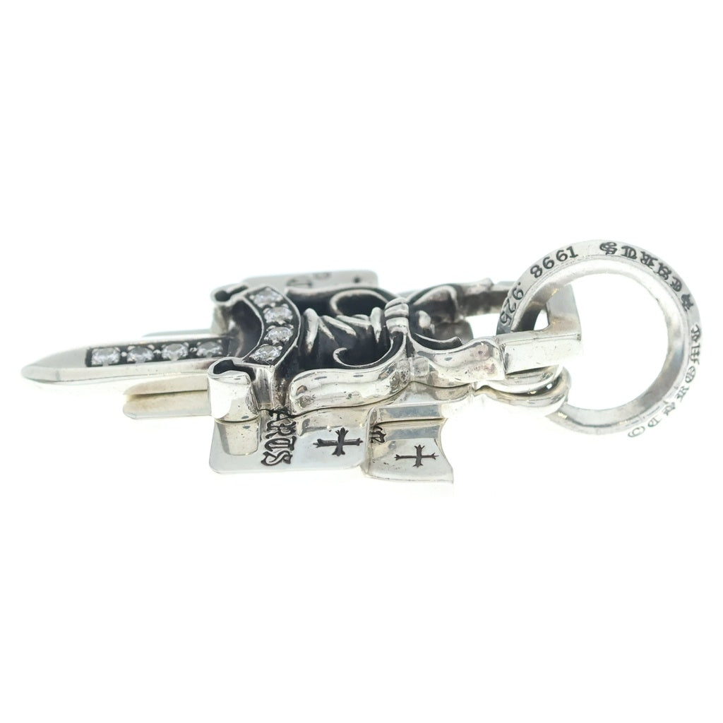 CHROME HEARTS(クロムハーツ) 3TRINKETS withOring P/DIA 3トリンケッツ オーリング PAVEダイヤ ネックレス ペンダントトップ シルバー