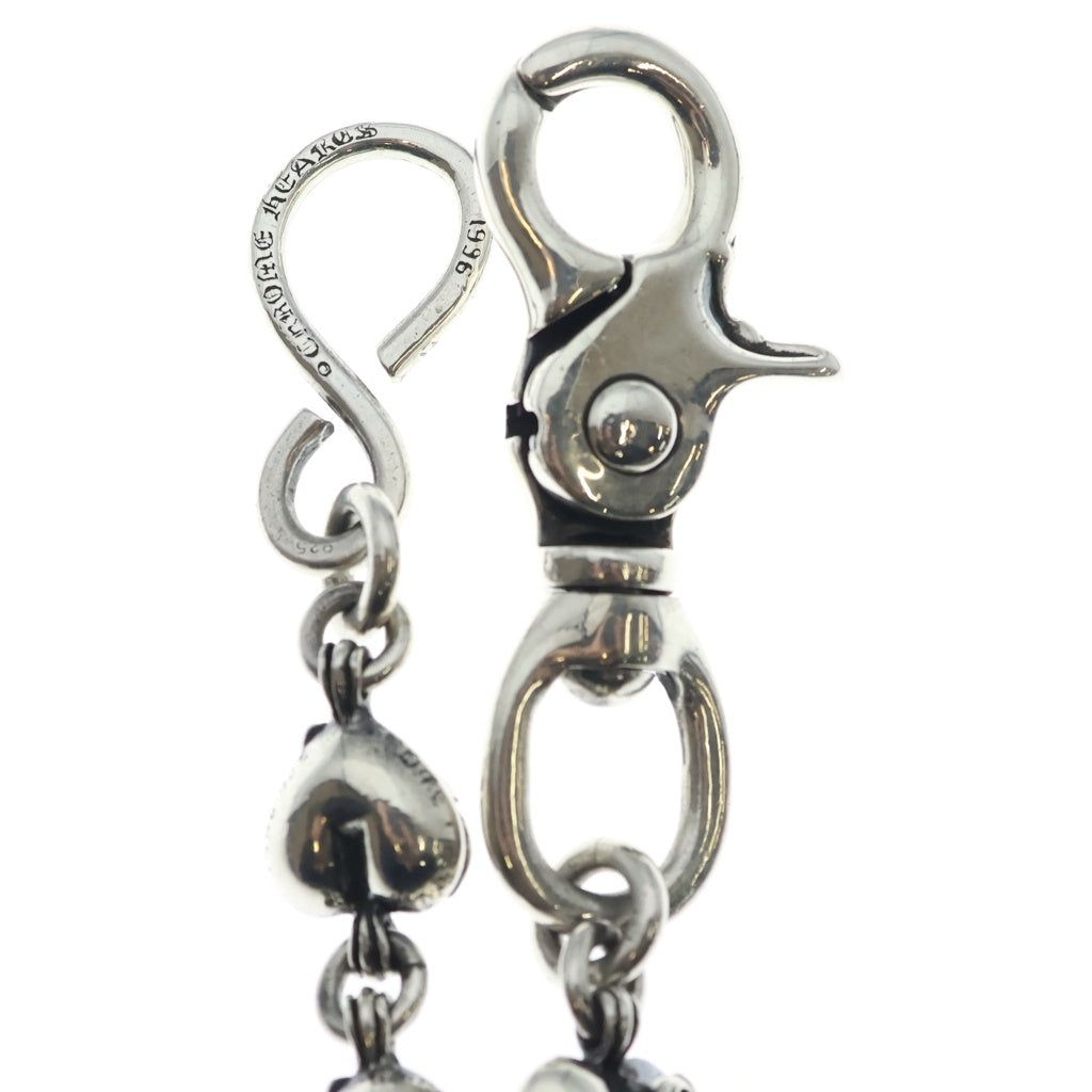 CHROME HEARTS(クロムハーツ) HRT SHORT-S 1クリップショートハートリンクウォレットチェーン シルバー