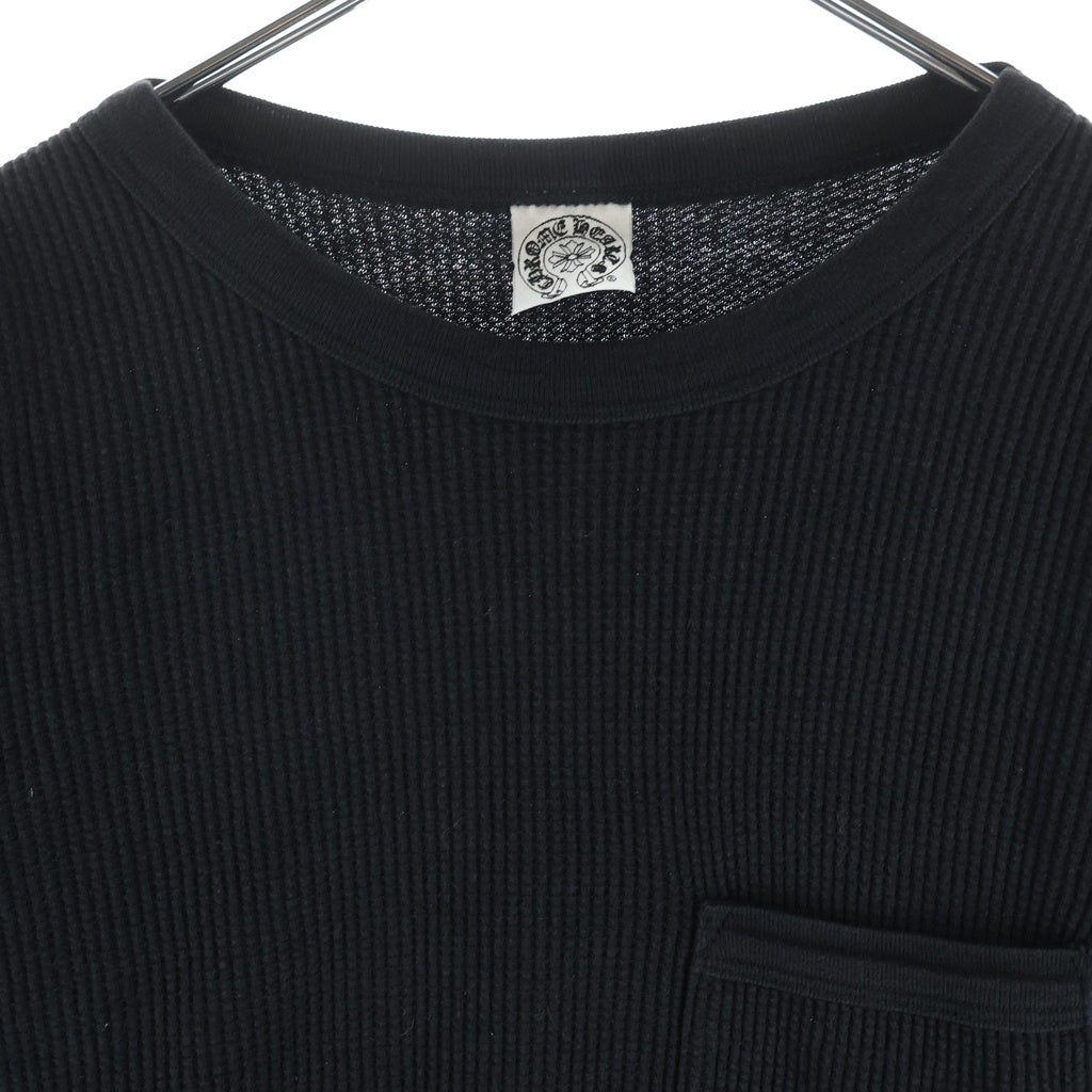 CHROME HEARTS(クロムハーツ) OLD オールド ヴァインダガー刺繍 サーマル 長袖Tシャツ ブラック/レッド