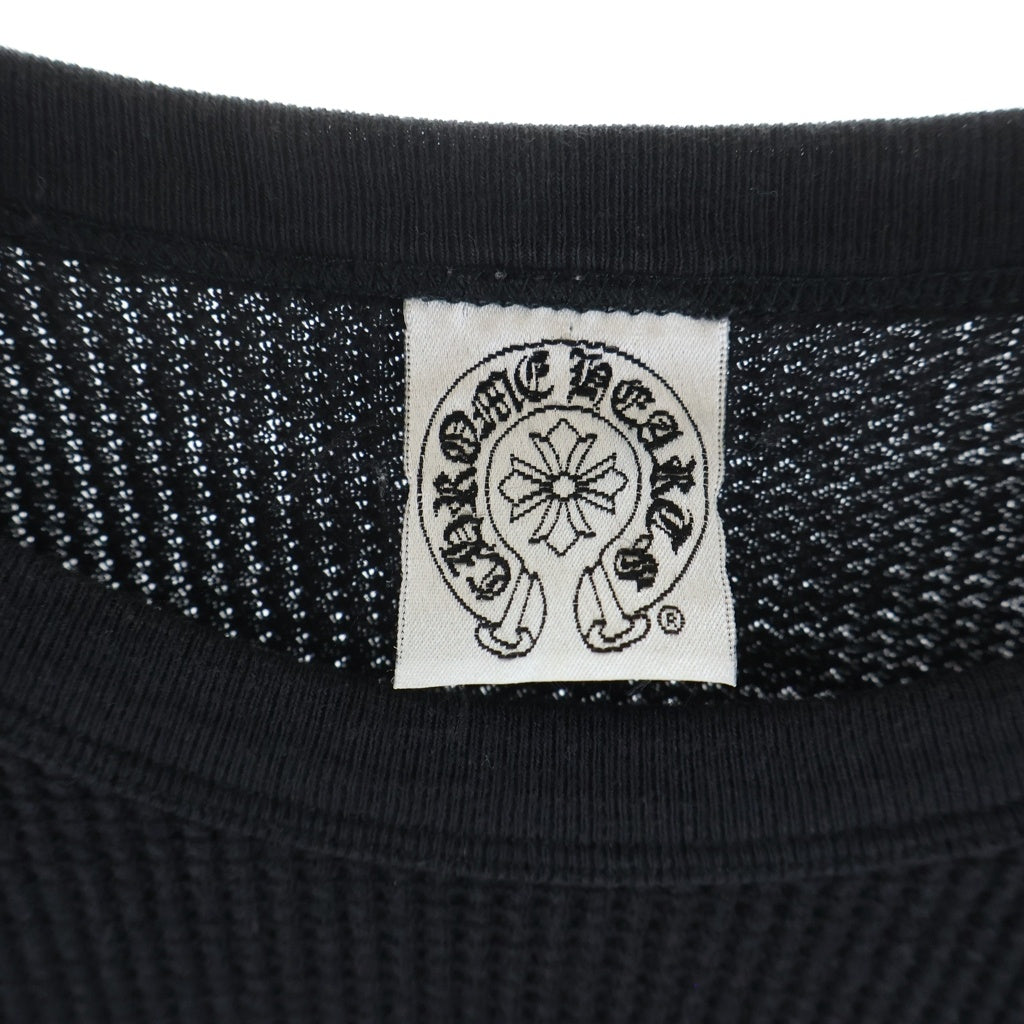 CHROME HEARTS(クロムハーツ) OLD オールド ヴァインダガー刺繍 サーマル 長袖Tシャツ ブラック/レッド