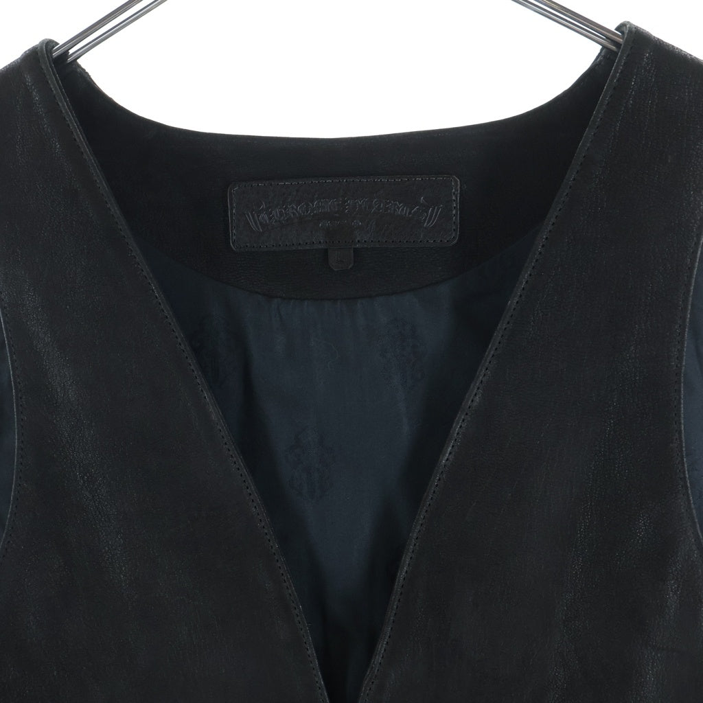 CHROME HEARTS(クロムハーツ) CLASSIC 2B DSTRY クラシック 2B デストロイ レザーベスト ブラック