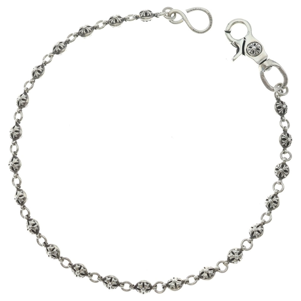CHROME HEARTS(クロムハーツ) 2BALL LONG-S/1クリップロング#2クロスボール ウォレットチェーン シルバー BCA386