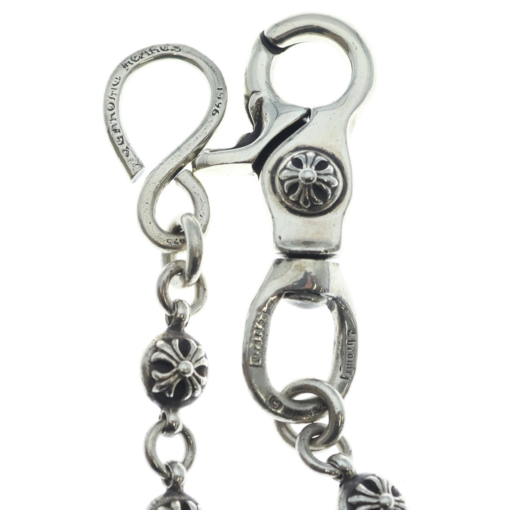 CHROME HEARTS(クロムハーツ) 2BALL LONG-S/1クリップロング#2クロスボール ウォレットチェーン シルバー BCA386